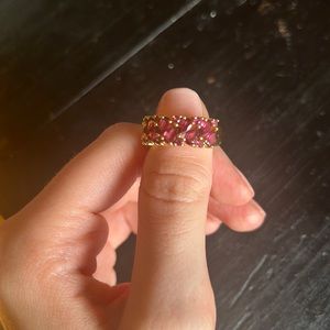 Gold plated garnet rhodolite